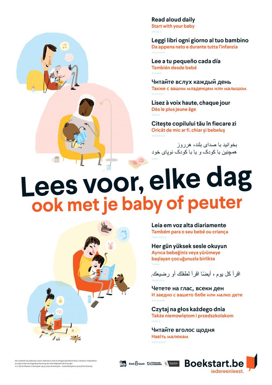 Meertalige affiche staand